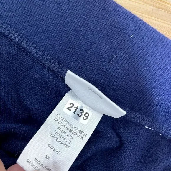 Disney Shorts Plus 3X Disneyland Blue Novelty My Happy Place Terry Cloth Pockets - Picture 5 of 11